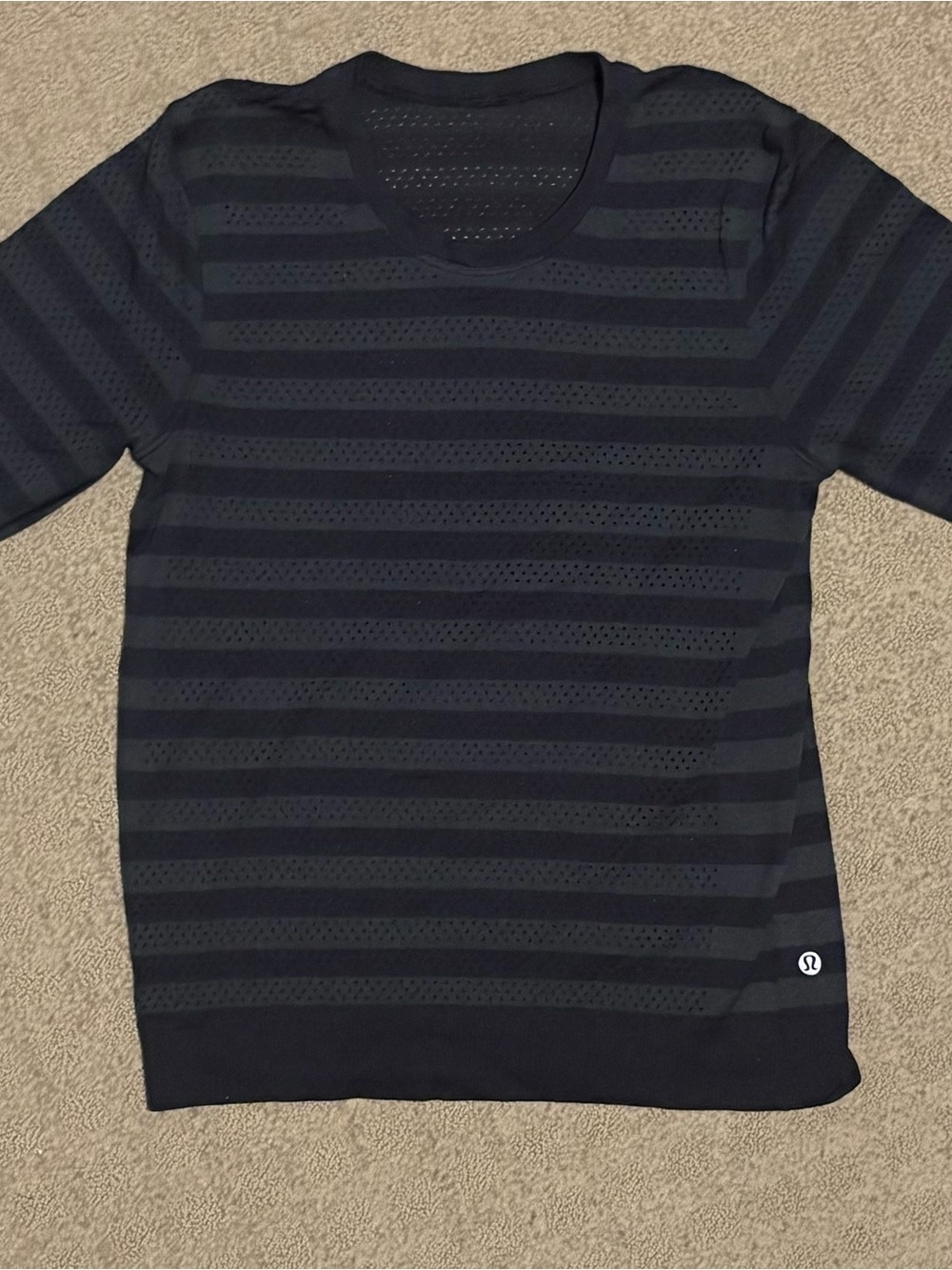 lululemon athletica Women’s Black Striped Lightweight Sweater